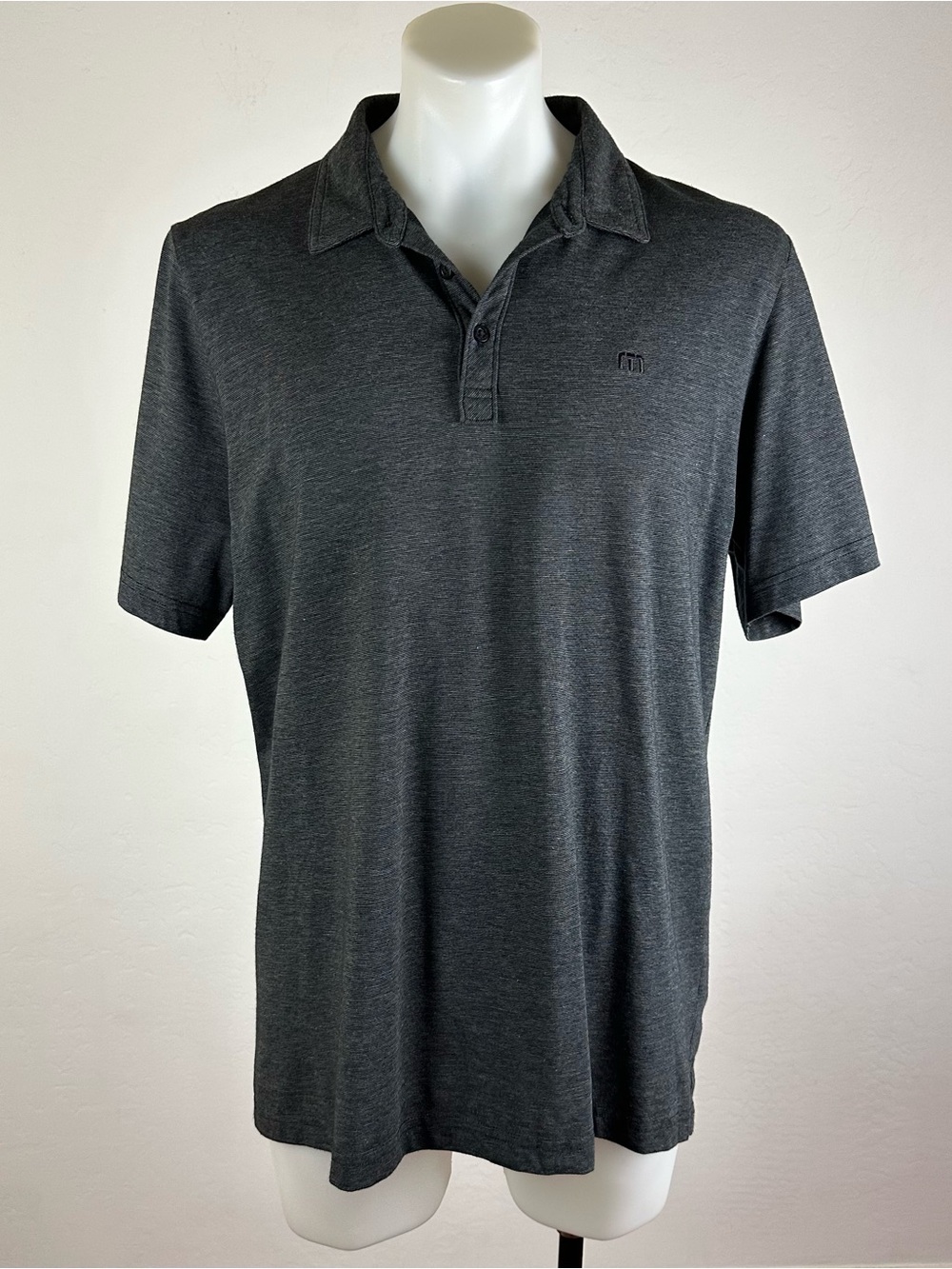 Travis Mathew Men's Performance Golf Polo in Charcoal
